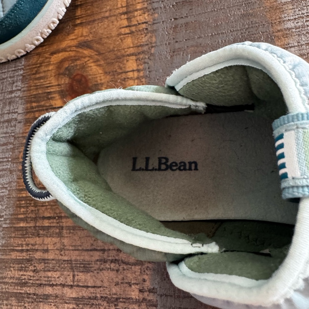 LL Bean Mountain Classic Quilted Ankle Boot Aqua and Turquoise Size 7 - Picture 6 of 9